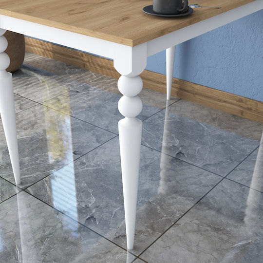Masă 893ran5432 120x70x73.8cm Stejar-alb PAL Melaminat