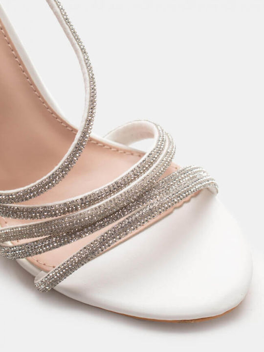 Sandals with Strass White