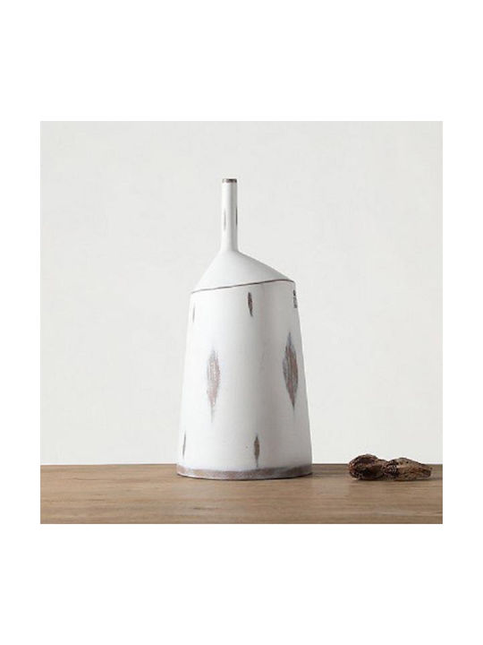 Espiel Decorative Vase White 19.5x19.5x42.5cm