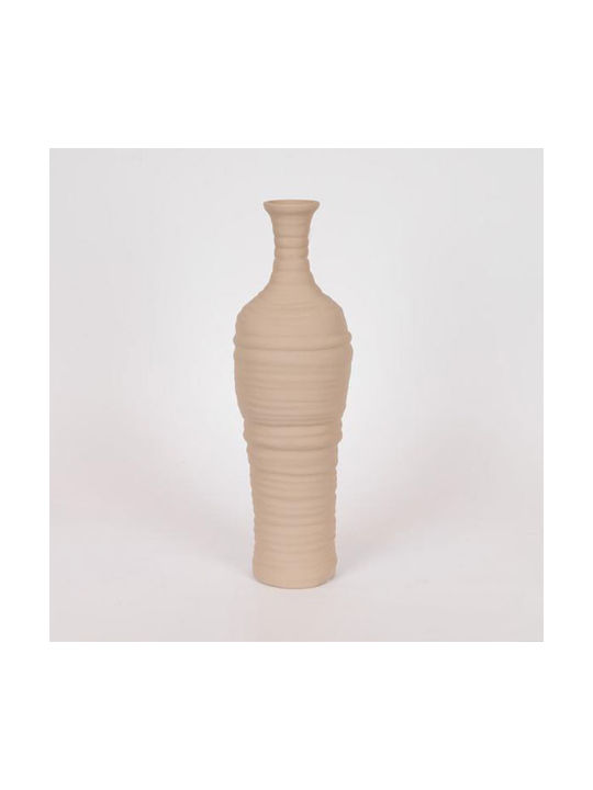 Decorative Vase Brown 12x11x41cm