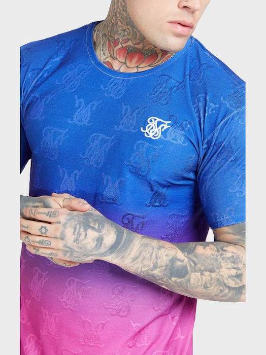 Monogram Fade Gym T-shirt Neon Blue