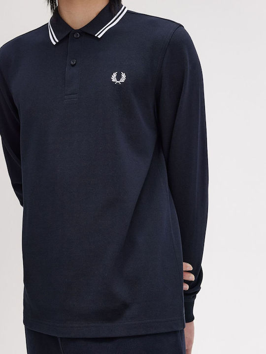 Polo Μπλούζα Μακρυμάνικη Navy/white