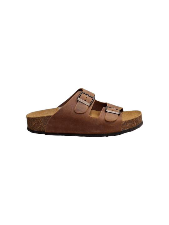 Leather Women's Sandals Brown