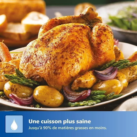 Philips Air Fryer 6.2lt Γκρι HD9280/60