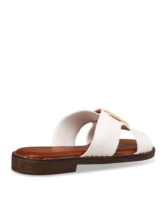 Flache Sandalen für Damen in Weiß Farbe