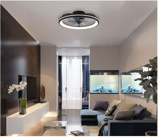 Globo Lighting Celeste Πλαφονιέρα 132cm με Φως Μαύρη