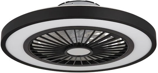 Globo Lighting Blizzak Ceiling Light 54cm with Light Fixture Black