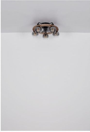 Globo Lighting Lamotta Closed Type (Ceiling Light) 55cm with Brown Light Fixture