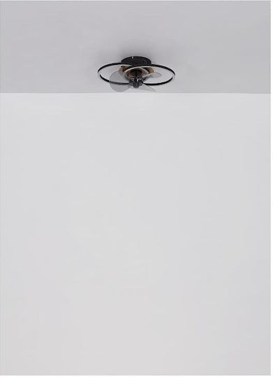 Globo Lighting Karen Plafonieră 42cm Cu Lentile De Mărire Neagră