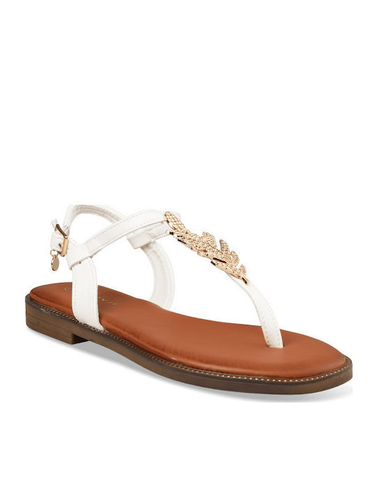 Women's Flat Sandals in White Color