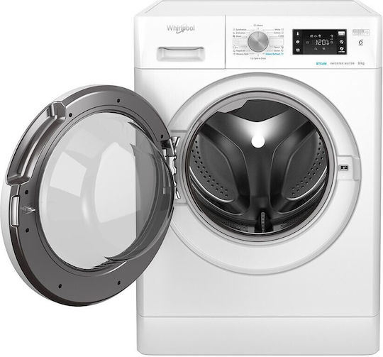 Whirlpool Πλυντήριο Ρούχων 9kg με Τεχνολογία Ατμού 1400 Στροφών 6th Sense FFB 9469 WV EE