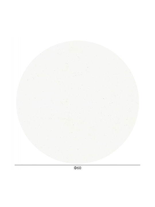 HomeMarkt Round Table Surface made of Particleboard WHITE 60x60x1.2cm HM5841.22 2pcs