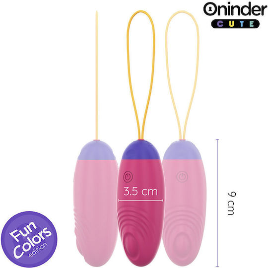 Oninder Cute Вибратор Яйца с Дистанционно Управление 9см Розов