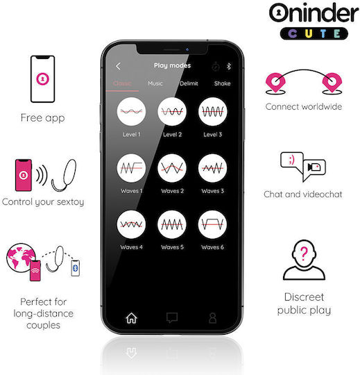 Oninder Cute Вибратор Яйца с Дистанционно Управление 9см Розов