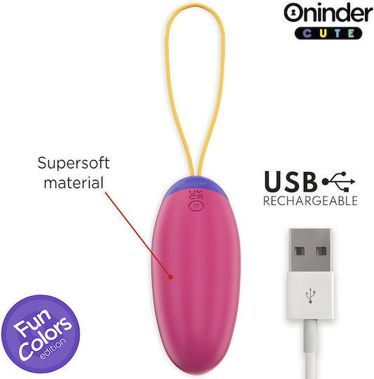 Oninder Cute Вибратор Яйца с Дистанционно Управление 9см Розов
