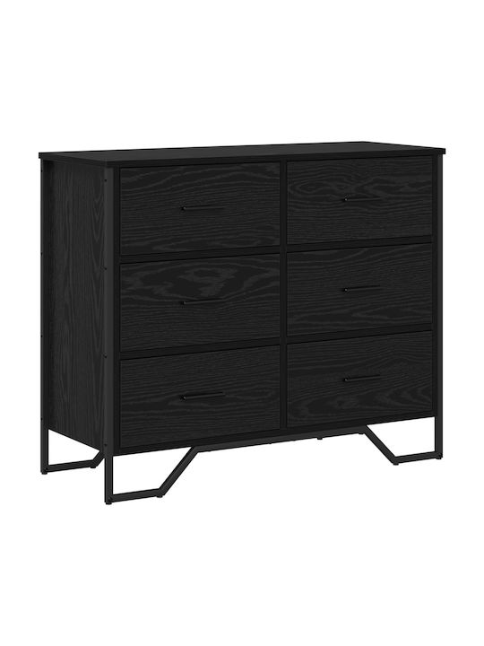 Comoda pentru Dormitor Neagră 91x35.5x74.5buc