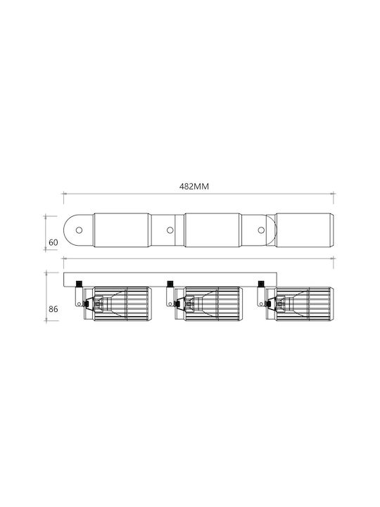 Eko Light Τριπλό Σποτ με Ντουί GU10 σε Μαύρο Χρώμα