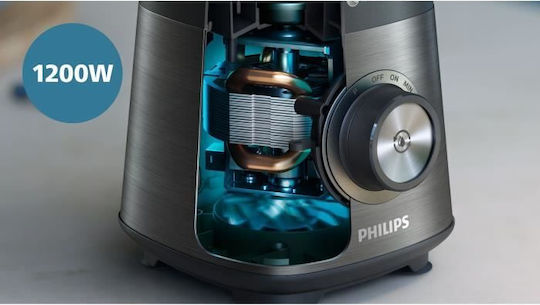 Philips 5000 Series Μπλέντερ με Γυάλινη Κανάτα 2 lt 1200W Μαύρο