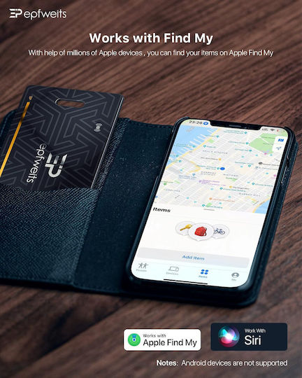 Apple Find My Negru Reîncărcabil