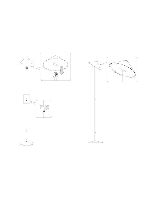 Zafferano Pina Xxl Outdoor Floor Lamp with Warm White Light