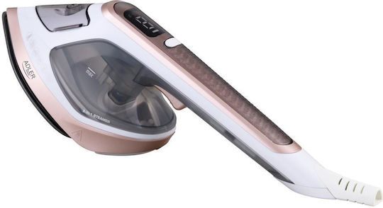 Adler Σίδερο Ατμού 1800W με Κεραμική Πλάκα και Συνεχόμενη Παροχή Ατμού 25gr/min