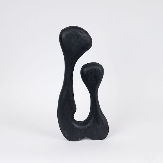 Table Decorative Wood Black 19x5.5x44cm