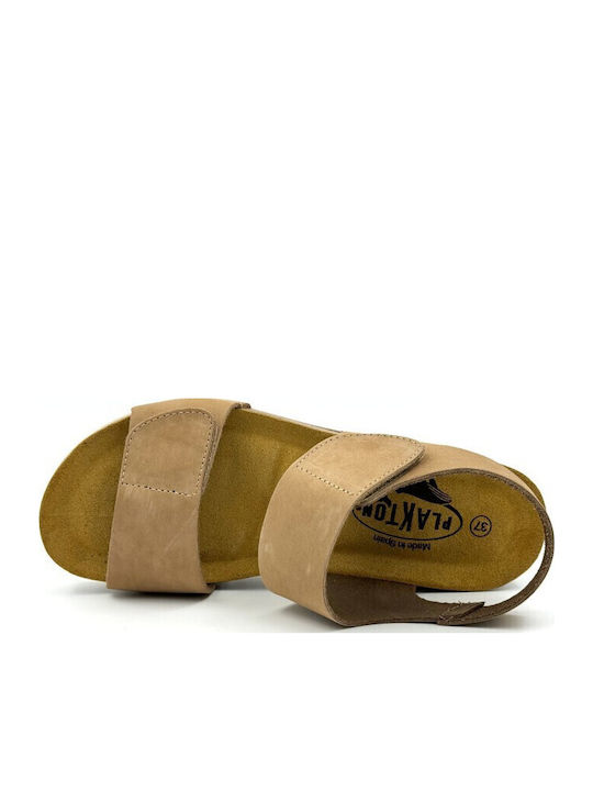 Anatomic Women's Leather Platform Shoes Nobuck Taupe