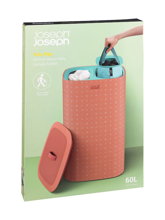 Joseph Joseph Laundry Basket Plastic 60L with Cap 71x39.5x39.5cm Gray