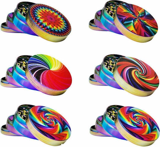 Grinder Τρίφτης Rainbow Kaleidoscope 50mm 4 Parts