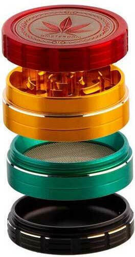 Amsterdam Grace Glass Grinder Τρίφτης Rasta 40mm Aluminium 4 Parts