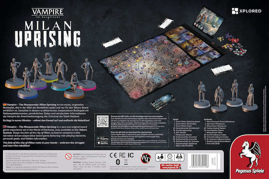 Board Game Teburu: Vampire: The Masquerade – Milan Uprising for 1-4 Players 18+ Years Old (EN) Pegasus Spiele