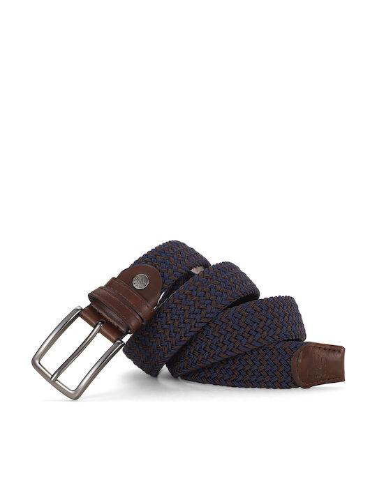 Elastisch Herren Gürtel Gestrickt Blau