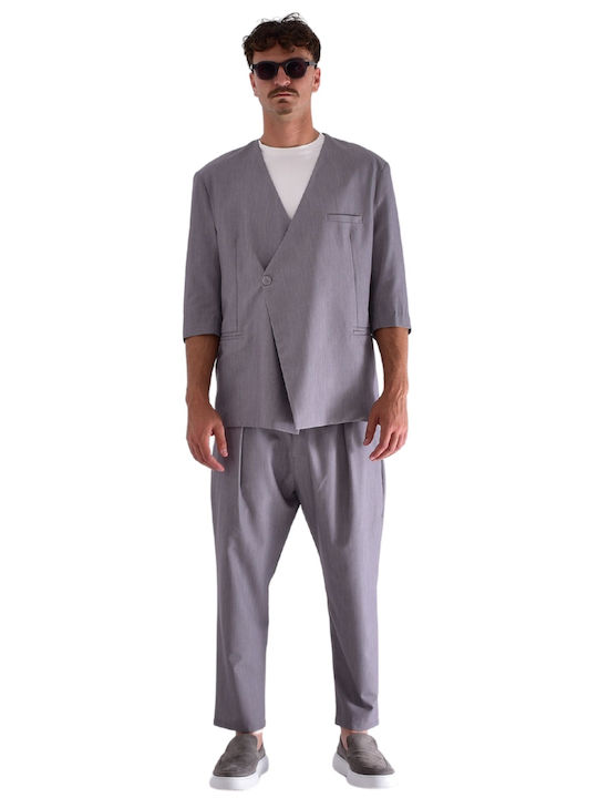 Men's Summer Suit Jacket Grey