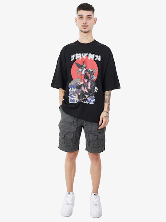 Japan Warrior T-shirt Μαυρο