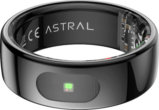 Forever Astral SR-100 Smart Ring 20mm Wasserdicht mit Pulsmesser Schwarz
