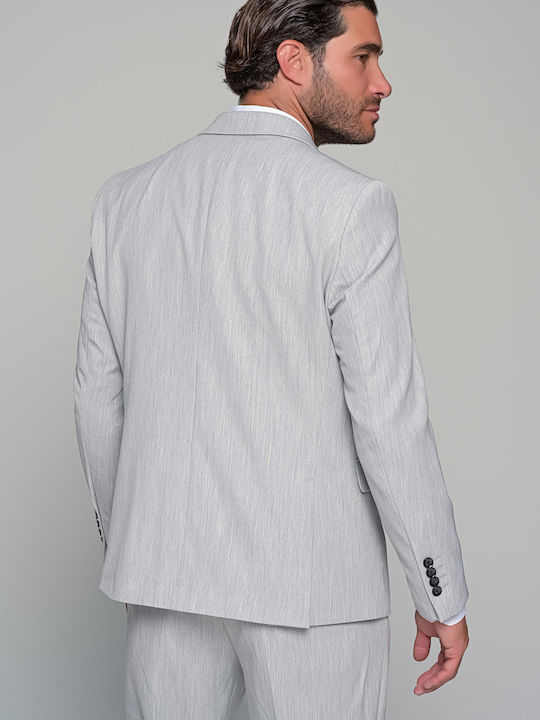 Raffaelo Men's Summer Suit Slim Fit Grey