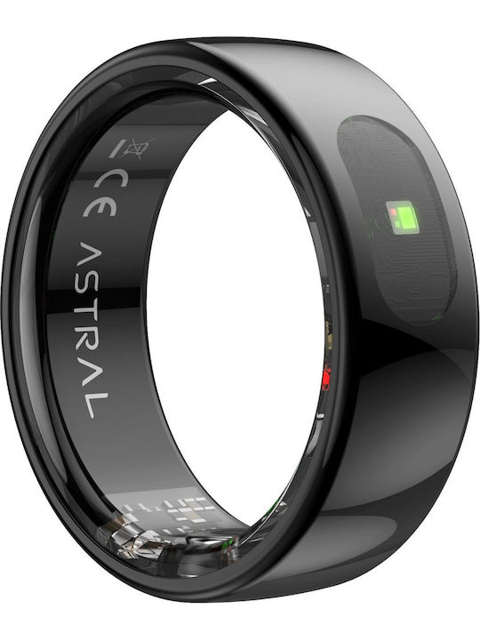 Forever Astral SR-100 Smart Ring 17.5mm Wasserdicht mit Pulsmesser Schwarz