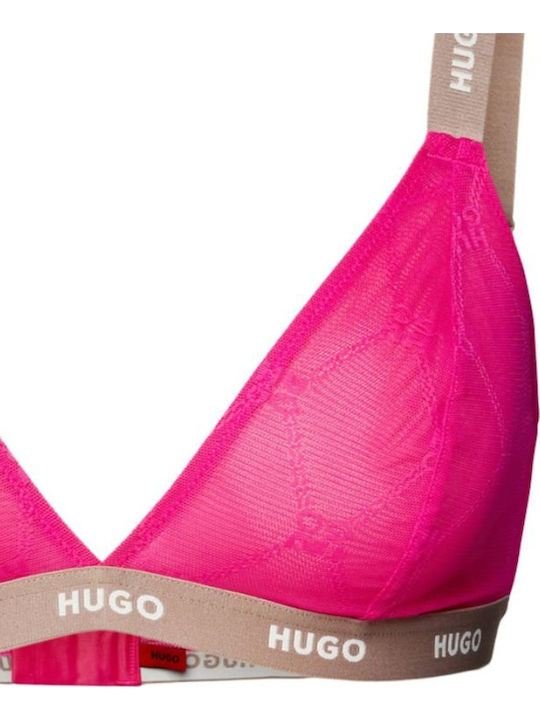 Hugo Triangle Sporty Lace Bralette Roz 50535247-675