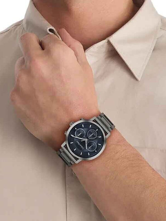 Calvin Klein Gauge Ρολόι Μπαταρίας με Μεταλλικό Μπρασελέ Calvin Klein Gauge Ρολόι Μπαταρίας με Μεταλλικό Μπρασελέ