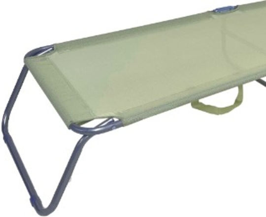 Summer Club Metallic Beach Sunbed Green 188x55x24cm