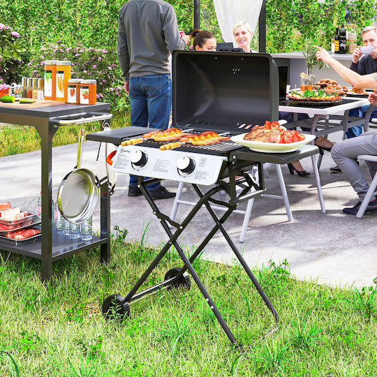 Outsunny Tragbar Gasgrill Rost mit 2 cm 2.8kW