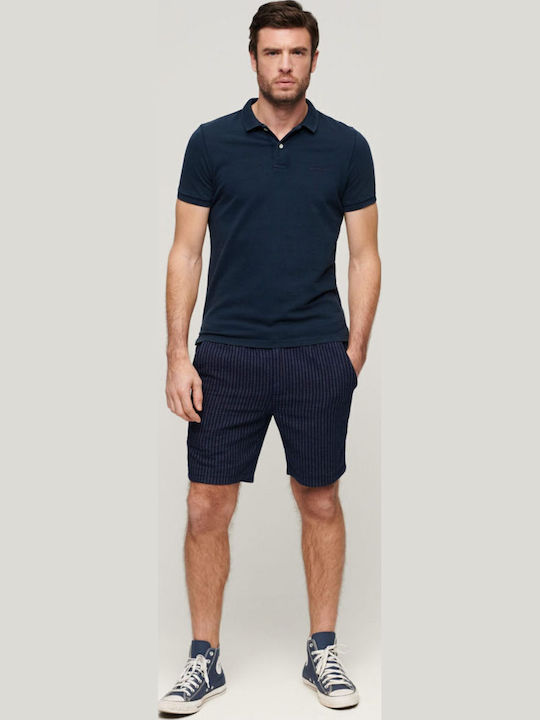 Destroy Polo Short Sleeve T-shirt Navy Blue
