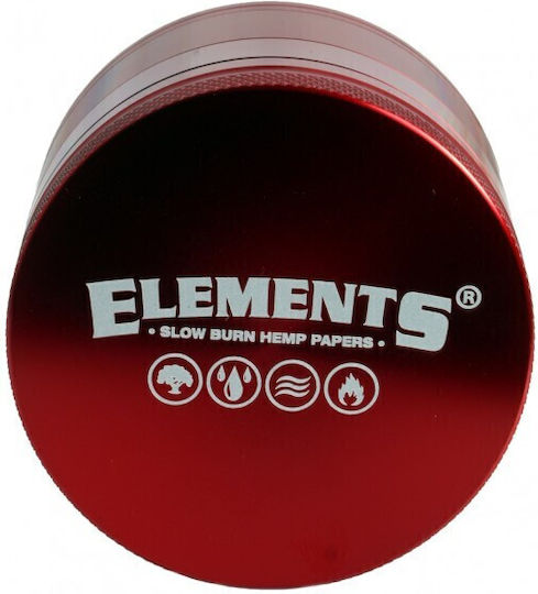 Elemente Mühle Mittlere Rote 4-teilige 55mm Aluminium