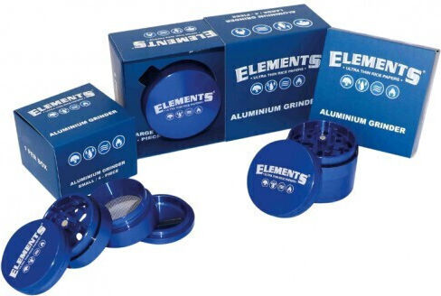Elements Râșniță Medie Albastră 4 Părți 55mm Aluminiu