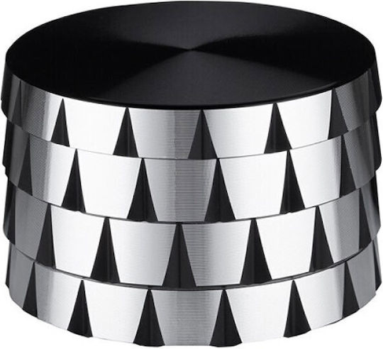 Grinder Τρίφτης Cnc Silver Black 55mm 4 Parts