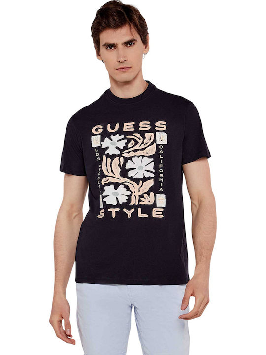 Kurzarm Herrenbluse Black