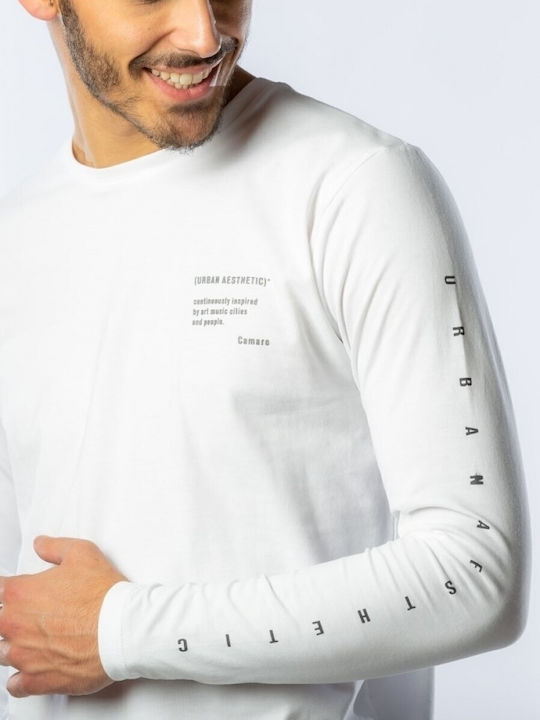 White Long Sleeve Men's Blouses