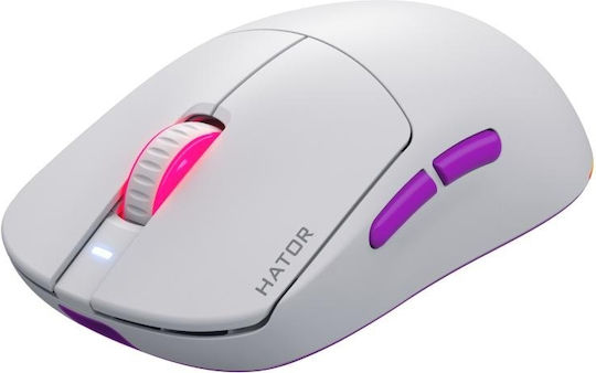 HATOR Quasar 3 ULTRA 8K Drahtlos RGB Gaming Gaming Maus 30000 DPI Weiß