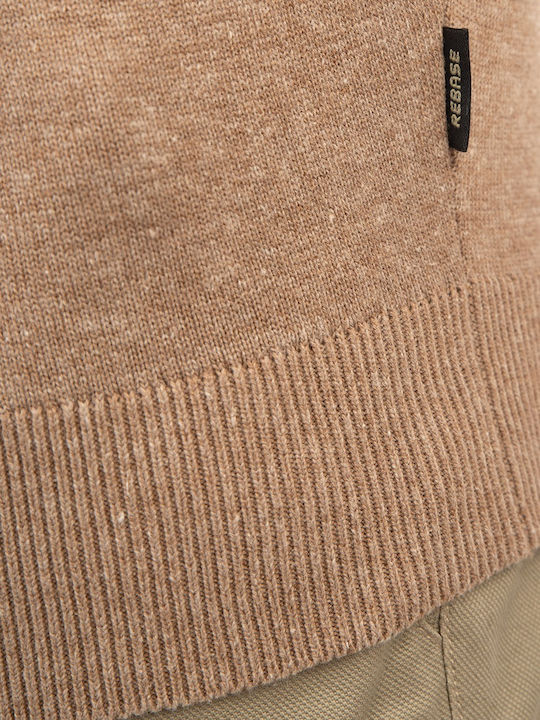 Πουλόβερ Μακρυμάνικο Beige Melange, Beige