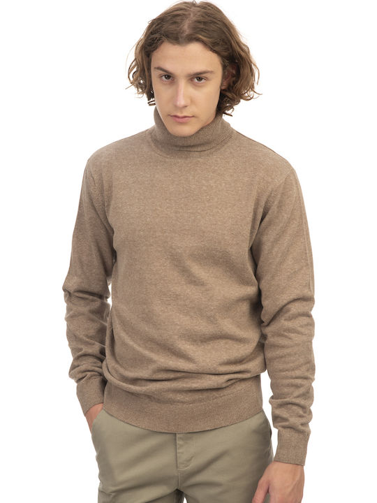 Πουλόβερ Μακρυμάνικο Beige Melange, Beige